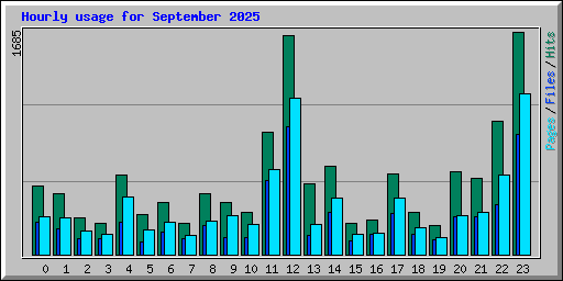 Hourly usage for September 2025